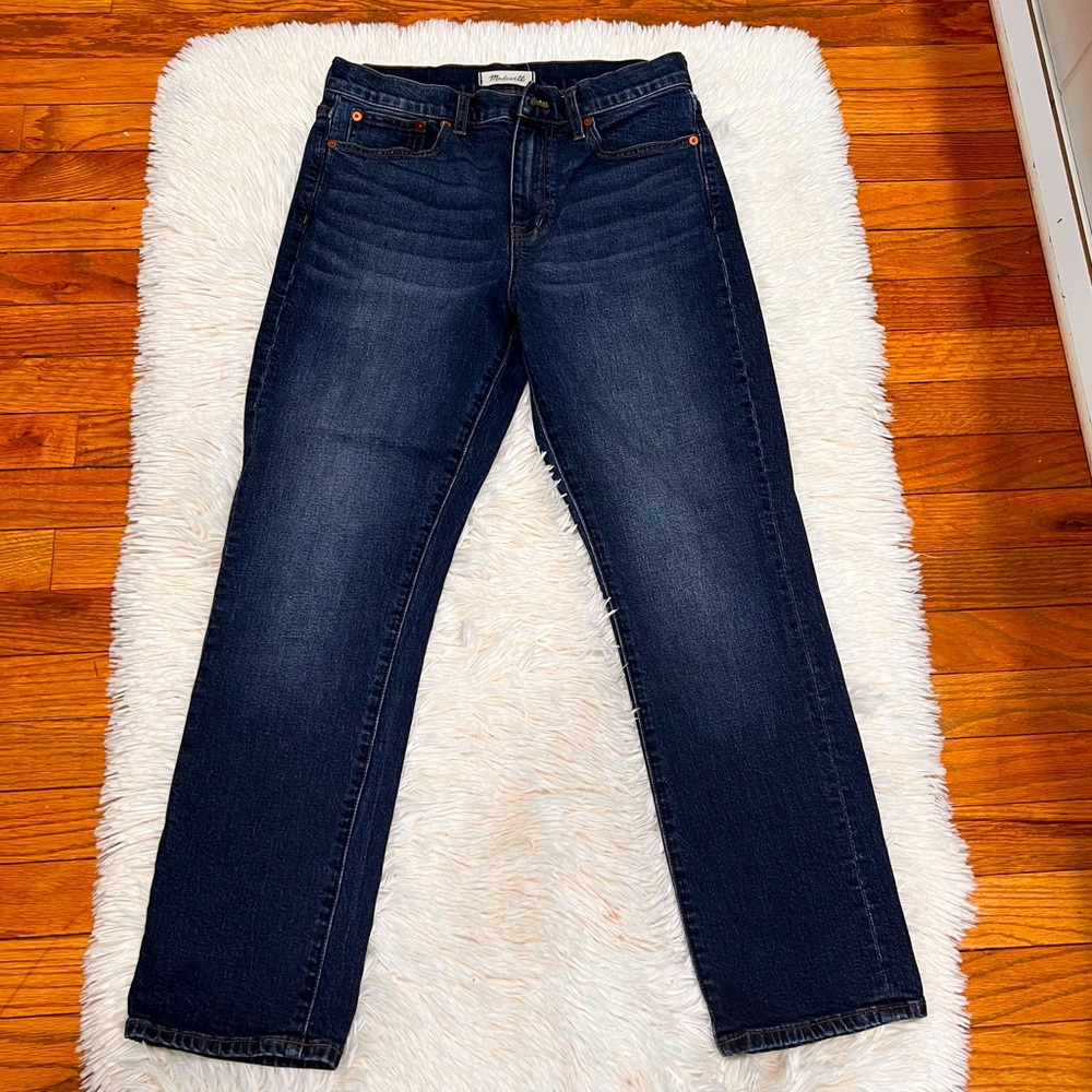 Madewell women cruiser straight cropped jeans size 28